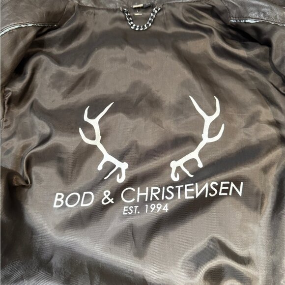 Bod And Christensen brown leather trench coat size XS - Picture 3 of 7